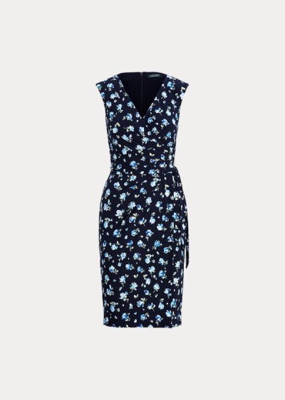 Women's Ralph Lauren Floral Jersey Wrap-Style Dresses | 940631LAU